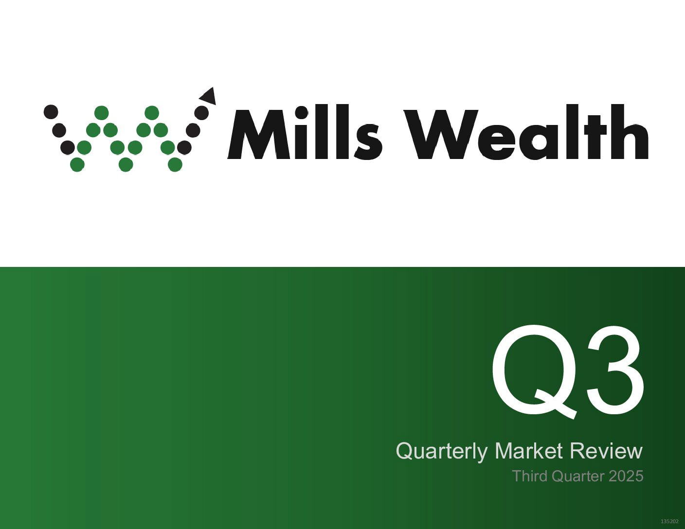Mills Wealth Advisors Q3 2025 Quarterly Market Review cover slide.