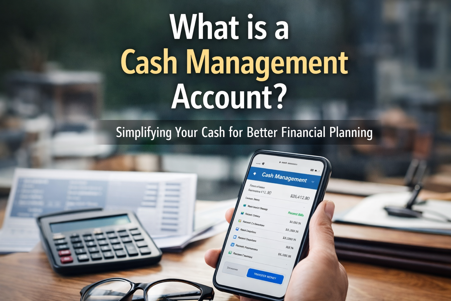 Diagram showing how a cash management account sweeps funds between checking and high-yield savings banks.