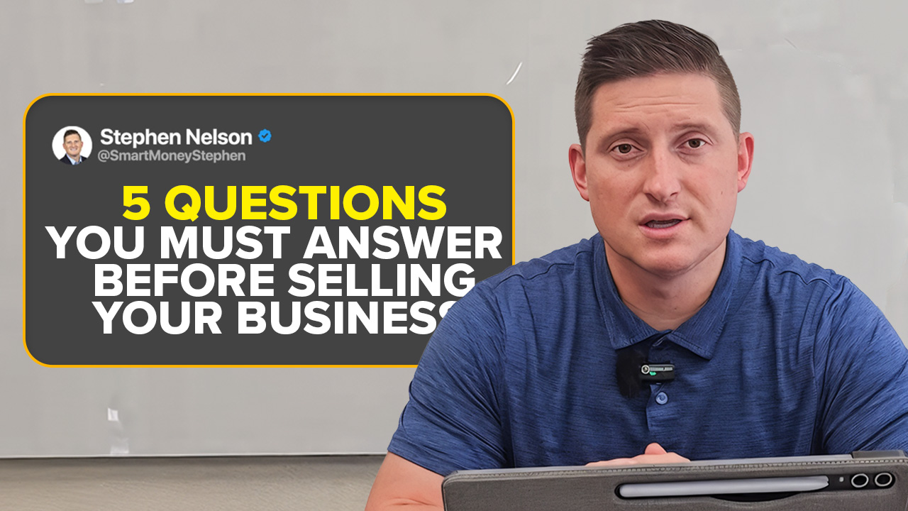Stephen Nelson of Mills Wealth Advisors discussing the financial questions every business owner must answer before selling their business.