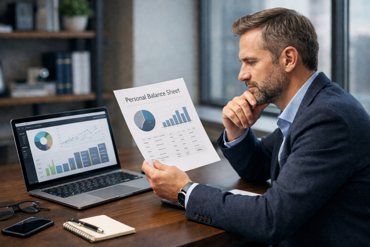 A business owner evaluating personal capital allocation and wealth management strategies.