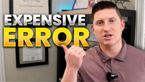 Stephen Nelson pointing to the words Expensive Error regarding business owner personal capital allocation mistakes.