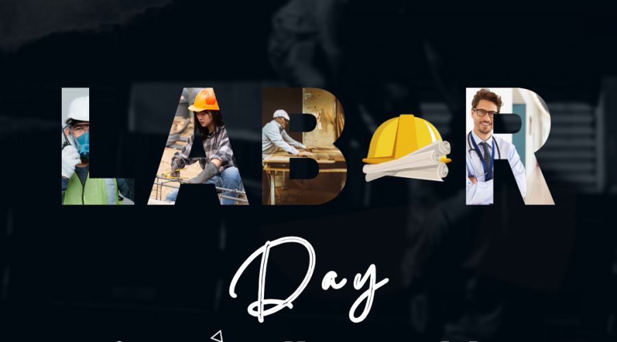 Black Grey Labor Day Instagram Post