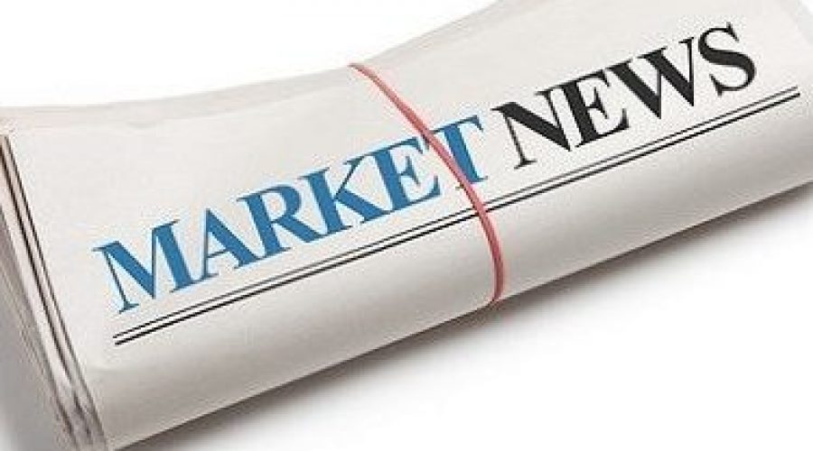 Market News, Newspaper roll with white background